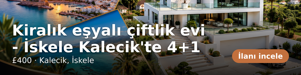 Kiralık eşyalı çiftlik evi - İskele Kalecik'te 4+1