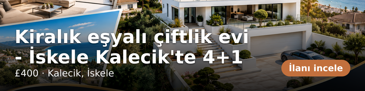 Kiralık eşyalı çiftlik evi - İskele Kalecik'te 4+1
